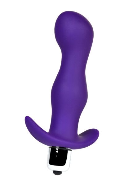 Анальная пробка с вибрацией A-Toys by TOYFA размера M, фиолетовая, 12,9 см