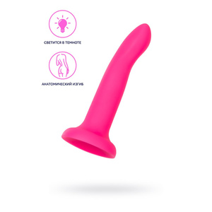 Фаллоимитатор, светящийся в темноте Beyond by Toyfa Bucky Glow, розовый, 14 см