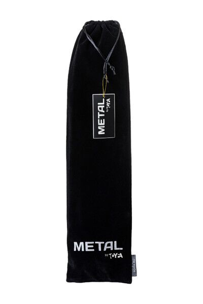 Анальная втулка Metal by TOYFA с бело-фиолетовым хвостом, металл, серебристый, 45 см