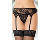 Пояс и стринги SoftLine Collection кружевные черные-M/L