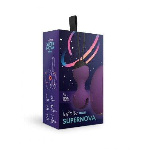 Виброшарики Le Frivole с вибро-пультом ду SuperNova пурпурные