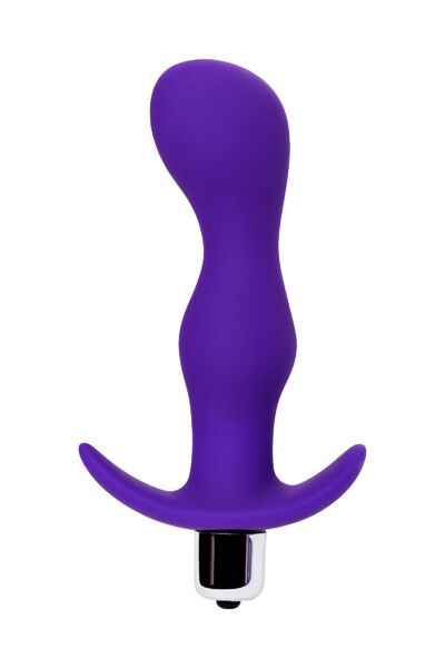 Анальная пробка с вибрацией A-Toys by TOYFA размера L, влагостойкая, фиолетовая, 14 см