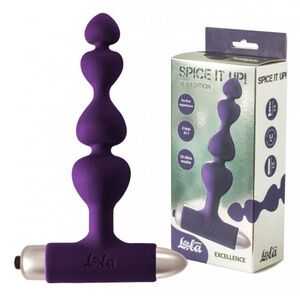 Анальная цепочка с вибрацией Lola Toys Spice It Up New Edition Excellence фиолетовая