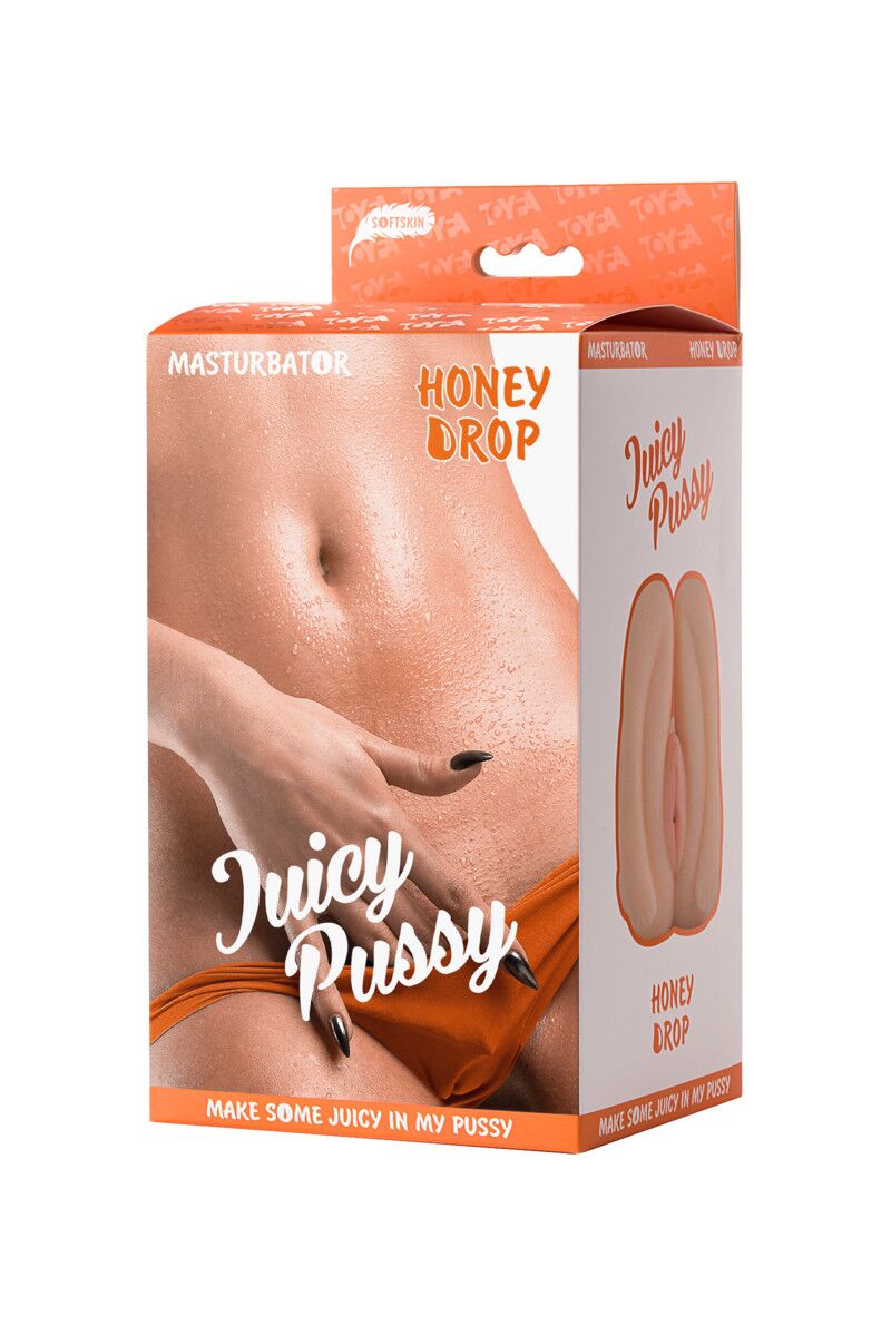Мастурбатор реалистичный TOYFA Juicy Pussy Honey Drop, вагина, телесный, 15 см