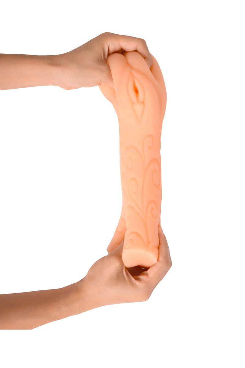 Мастурбатор реалистичный вагина+ анус, XISE, телесный, 17,5 см
