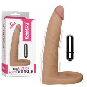 Насадка для двойного проникновения с вибрацией Lovetoy The Ultra Soft Double 17 см