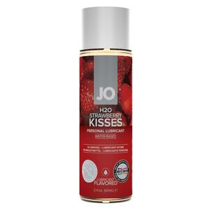 Лубрикант на водной основе с ароматом клубники JO Flavored Strawberry Kiss 60 мл