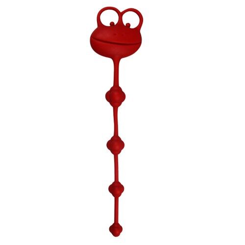 Анальная цепочка Lovetoy красная Silicone Frog Anal Beads-Red