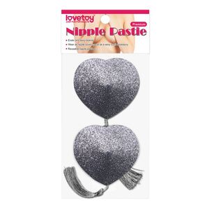 Пэстисы для груди Lovetoy Reusable Glitter Heart Tassel Nipple Pasties