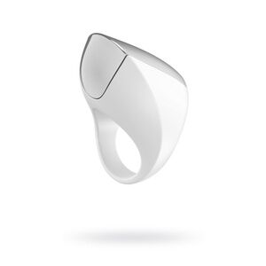 Эрекционное кольцо OVO инновационной формы с вибрацией, силиконовое, белое, 4,7 см