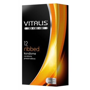 Презервативы VITALIS PREMIUM №12 ribbed - ребристые