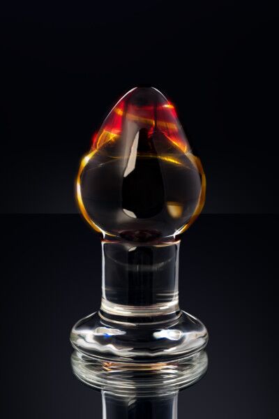 Анальная втулка Sexus Glass, стекло, прозрачная, 9 см