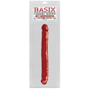 Двухсторонний фаллоимитатор PipeDream Basix Rubber Works 12 Double Dong Red