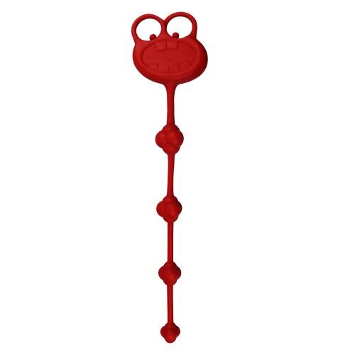 Анальная цепочка Lovetoy красная Silicone Frog Anal Beads-Red