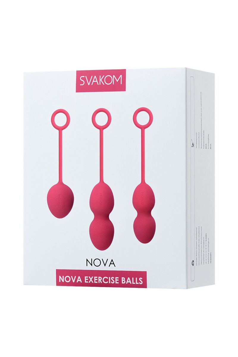 Набор вагинальных шариков Svakom Nova, Сливово-красный