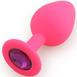 Анальная пробка Play Secrets Silicone Butt Plug Medium, розовый/фиолетовый