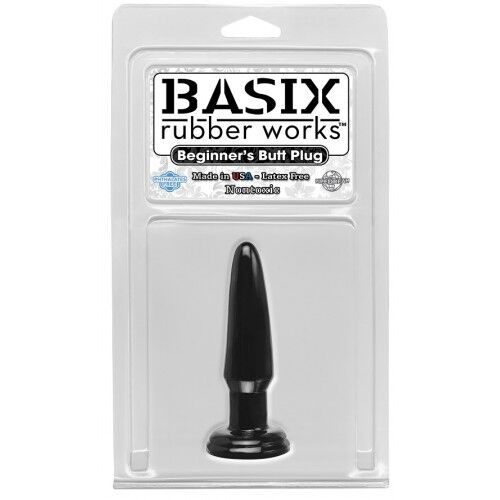 Анальная пробка PipeDream Basix Rubber Works Beginners Butt Plug Black