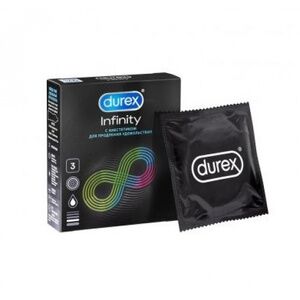 Презервативы Durex №3 Infinity (гладкие с анестетиком)