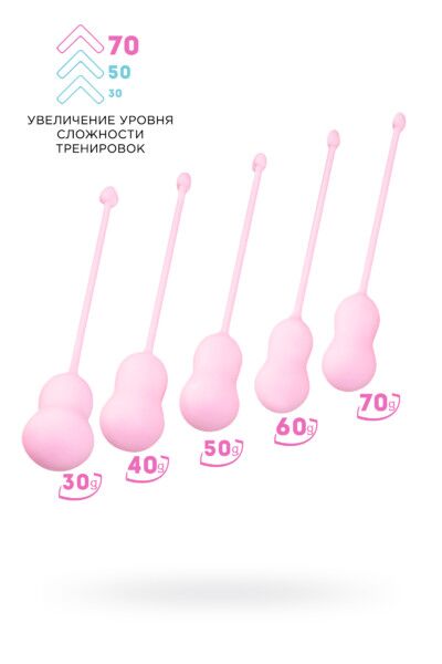 Набор вагинальных шариков Flovetta by Toyfa TULIPS, розовый, 5,3 см