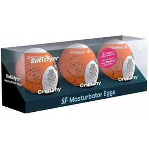 Набор мастурбаторов Satisfyer Masturbator Eggs 3er Set Crunchy