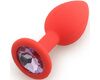 Анальная пробка Play Secrets Silicone Butt Plug Small, красный/светло-фиолетовый