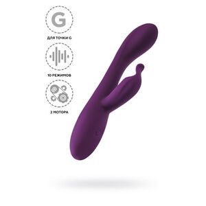 Вибратор для точки G с клиторальной стимуляцией Let it G, G-Spotter, фиолетовый, 19,5 см