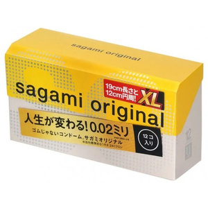 Полиуретановые презервативы Sagami Original 002 Extra Large, увеличенного размера 12 шт