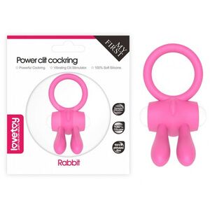 Виброкольцо Lovetoy розовое POWER CLIT COCKRING RABBIT