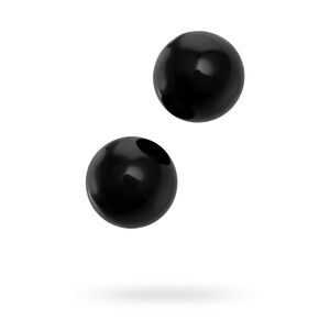 Вагинальные шарики Sexus Glass, стекло, чёрные, 3,2 см