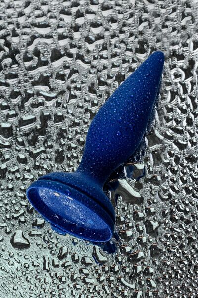 Анальная вибровтулка Toyfa O'Play Unico с пультом ДУ, силикон, синий, 13,5 см.