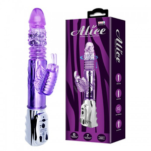 Вибратор Baile с ротацией и клиторальной стимуляцией purple