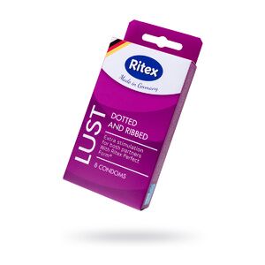 Презервативы Ritex LUST №8, рифленые с пупырышками, 19 см