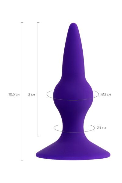 Анальная втулка ToDo by Toyfa Klapsy, силикон, фиолетовая, 10,5 см