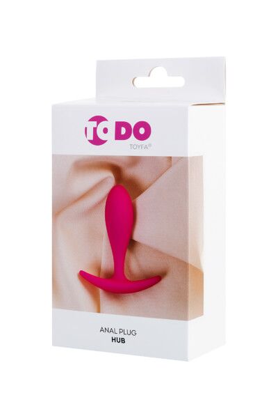 Анальная втулка ToDo by Toyfa Hub, силикон, розовая, 7,2 см