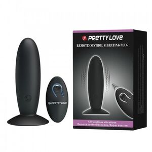 Анальная пробка Baile Butt Plug Massager с вибрацией и дистанционным пультом