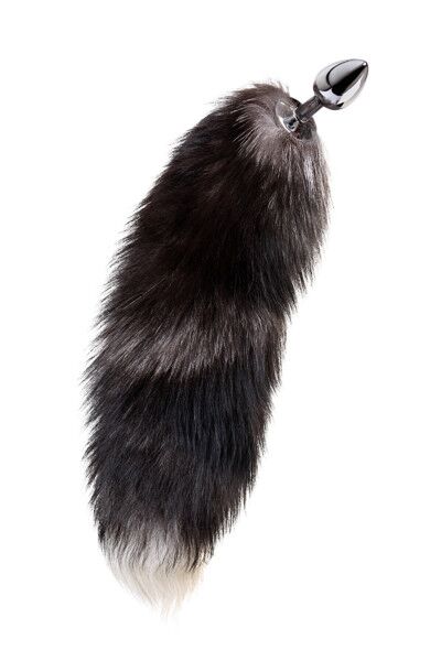 Анальная втулка TOYFA с хвостом черно-бурой лисы, 45 см