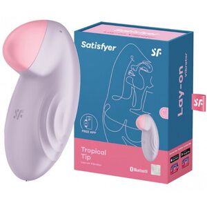 Перезаряжаемый смарт-стимулятор с вибрацией Satisfyer Tropical Tip