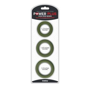 Набор эрекционных колец Lovetoy Power Plus Soft Silicone Snug Ring зеленый
