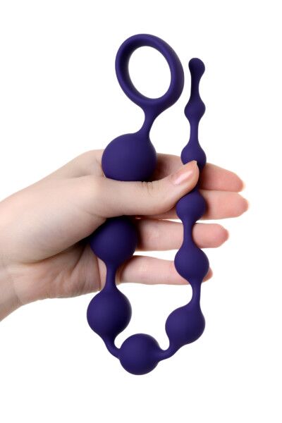 Анальная цепочка ToDo by Toyfa Grape, силикон, фиолетовая, 35 см