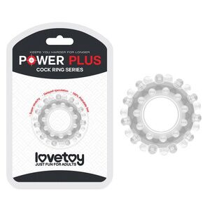 Прозрачное эрекционное кольцо Lovetoy POWER PLUS COCK RING