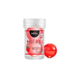 Лубрикант HotFlowers AROMATIC HOT BALL на масляной основе с ароматом клубники